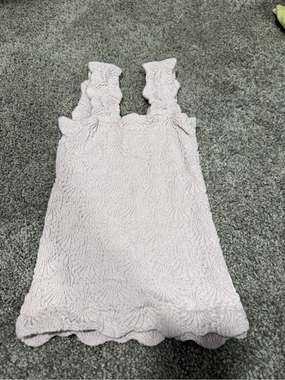 Light Lavender Textured Ruffle Tank - Picture 2 of 2